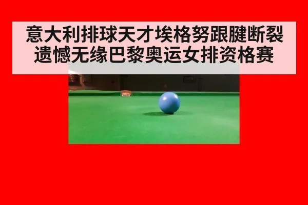 意大利排球天才埃格努跟腱断裂遗憾无缘巴黎奥运女排资格赛